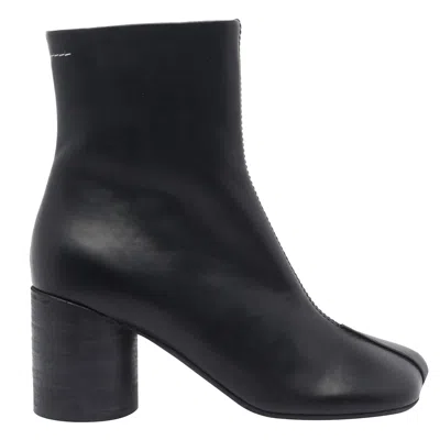 Mm6 Maison Margiela Mm6 By Maison Margiela Black Leather Ankle Booties In Black