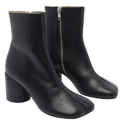 Mm6 Maison Margiela Mm6 By Maison Margiela Black Leather Ankle Booties In Black