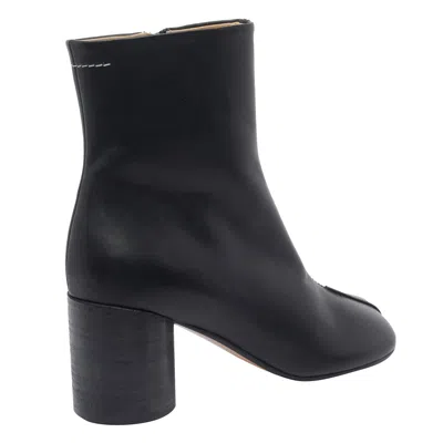 Mm6 Maison Margiela Mm6 By Maison Margiela Black Leather Ankle Booties In Black