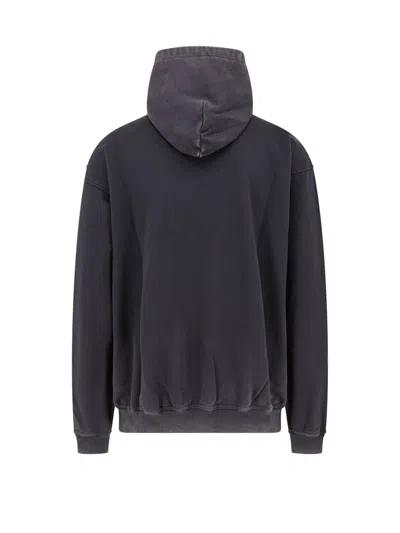 Represent Vintage Black Hoodie With Doberman Graphic And Classic Features In Blue