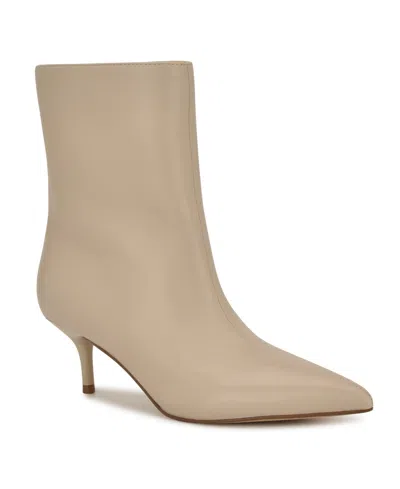 Nine West Women's Charma Kitten Heel High Ankle Booties In Neutral
