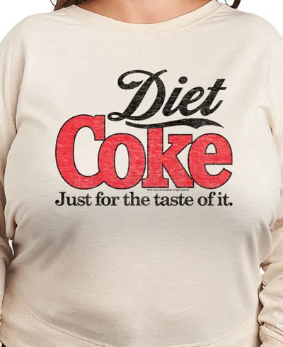 Hybrid Apparel Plus Size Diet Coke Graphic Pullover T-shirt In Neutral