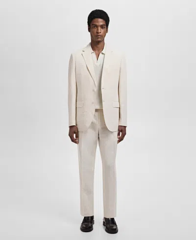Mango Men's Stretch Fabric Super Slim-fit Suit Jacket In Neutral