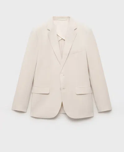 Mango Men's Stretch Fabric Super Slim-fit Suit Jacket In Neutral