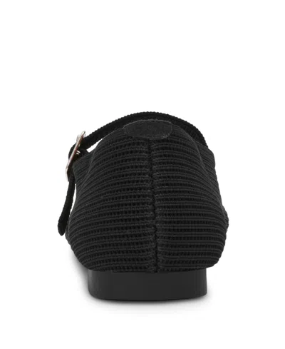 Anne Klein Women's Mabel Knit Mary Jane Flats In Black