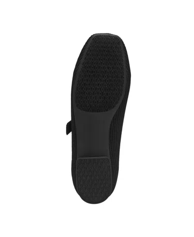 Anne Klein Women's Mabel Knit Mary Jane Flats In Black
