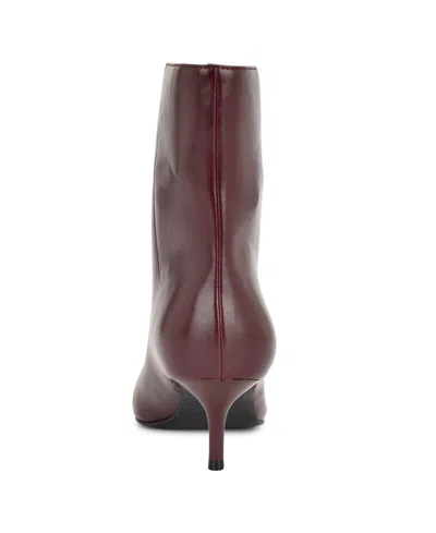 Nine West Women's Charma Kitten Heel High Ankle Booties In Red