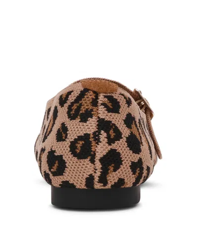 Anne Klein Women's Mabel Knit Mary Jane Flats In Brown