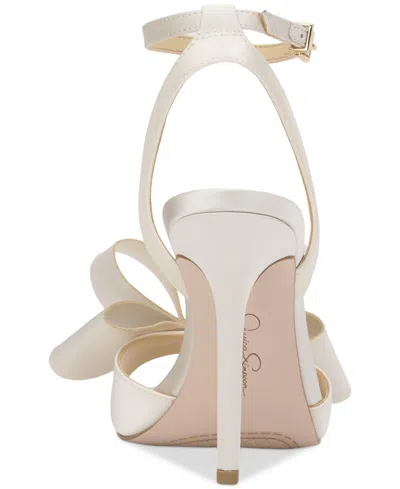 Jessica Simpson Women's Olivine Bow High-heel Stiletto Dress Sandals In Neutral