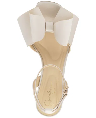 Jessica Simpson Women's Olivine Bow High-heel Stiletto Dress Sandals In Neutral