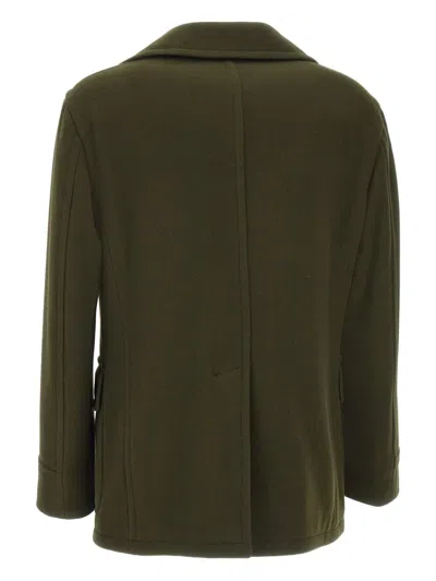 Tagliatore Double-breasted Coat In Green
