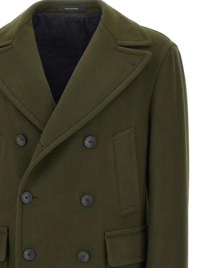 Tagliatore Double-breasted Coat In Green