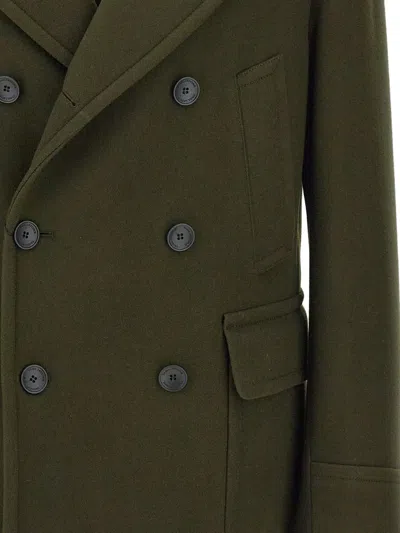 Tagliatore Double-breasted Coat In Green