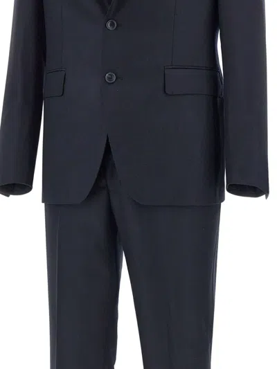 Tagliatore Super 110's Virgin Wool Tailored Suit In Blue