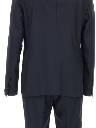 Tagliatore Super 110's Virgin Wool Tailored Suit In Blue