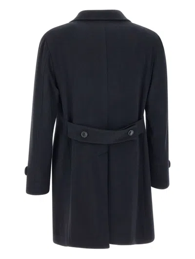 Tagliatore Single-breasted Tailored Coat In Blue