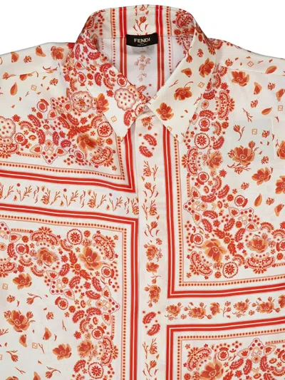 Fendi F.r.s For Restless Sleepers Printed Silk Shirt In Multi