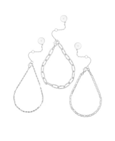 Vince Camuto Stackable Bracelet Set In Silver