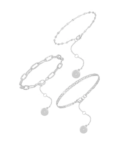 Vince Camuto Stackable Bracelet Set In Silver