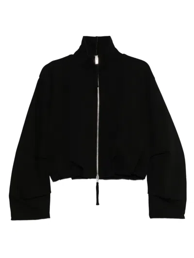 Thom Krom Cropped Harrington Jacket In Black