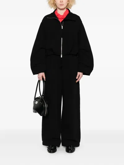 Thom Krom Cropped Harrington Jacket In Black