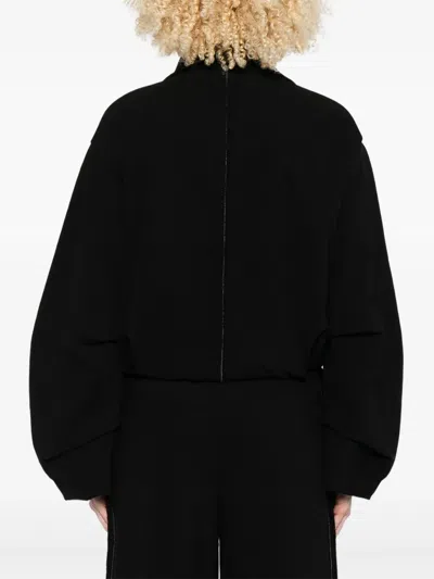 Thom Krom Cropped Harrington Jacket In Black