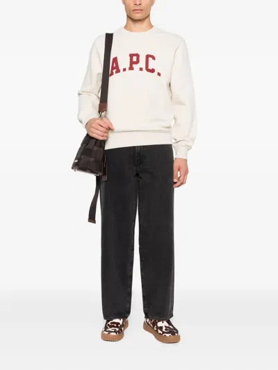 Apc A.p.c. Logo Printed Crewneck Sweatshirt In Multi