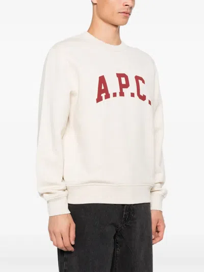 Apc A.p.c. Logo Printed Crewneck Sweatshirt In Multi