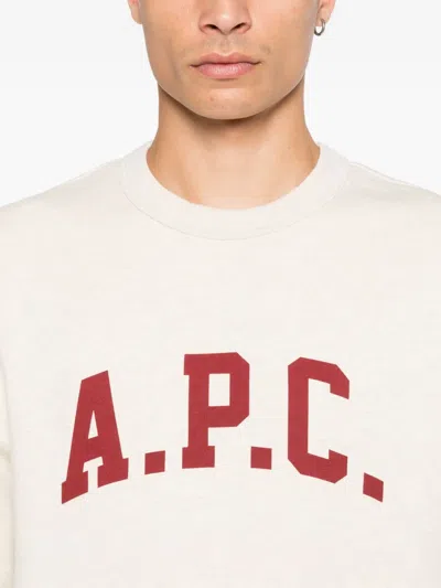 Apc A.p.c. Logo Printed Crewneck Sweatshirt In Multi