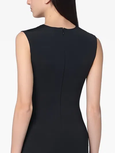 无袖超长连衣裙