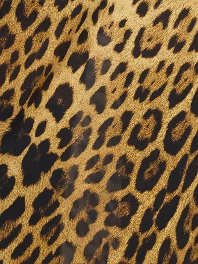 Roberto Cavalli Leopard Print Draped Dress With Open Back In Animal Print