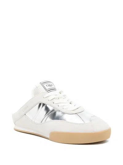 Chloé Kick Mule Sneaker In White