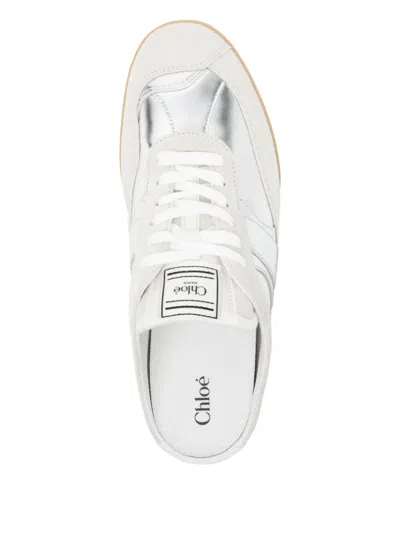 Chloé Kick Mule Sneaker In White