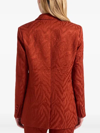 La Doublej Textured Double-breasted Jacket In Brown