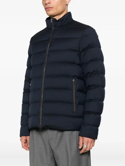 Herno Padded Zip-front Jacket In Blue