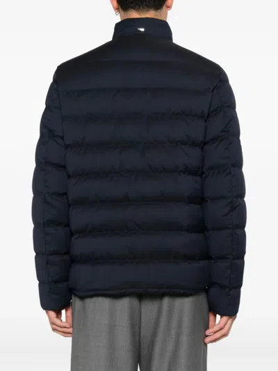 Herno Padded Zip-front Jacket In Blue