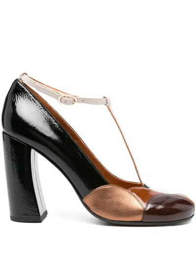 Chie Mihara 100mm T-bar Block-heel Pumps In Black