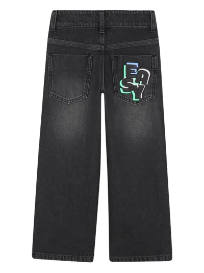 Billieblush Distressed Jeans In Black