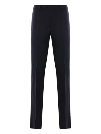 Tagliatore Notched Single-breasted Suit In Blue