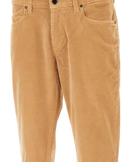 Re-hash Five-pockets Corduroy Regular Trousers In Brown