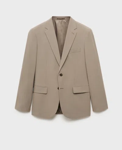 Mango Slim Fit Suit Blazer In Gray