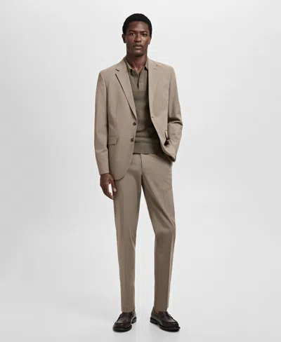 Mango Slim Fit Suit Blazer In Gray