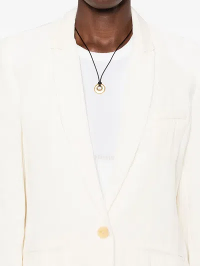 Forte Forte Women Cotton Single-breasted Blazer Jacket In Neutral