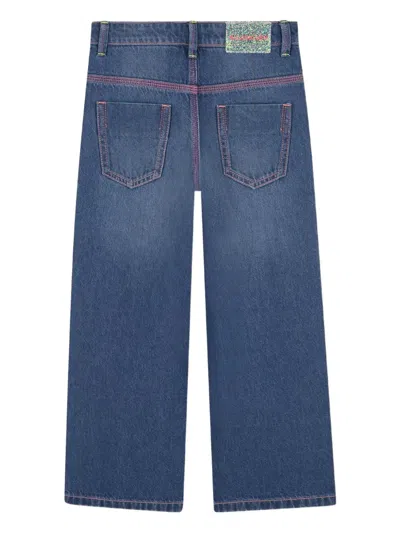 Billieblush Heart-embroidered Jeans In Blue