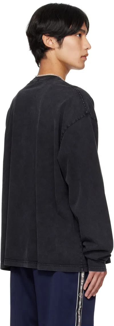 Silas Black Box Artwork Long Sleeve T-shirt In Black