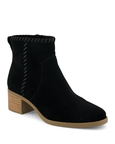 Toms Women's Womens Delilah Heeled Boot Water Repellent Suede In Black