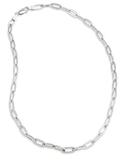Savvy Cie Sterling Silver Open Link Neck In Metallic