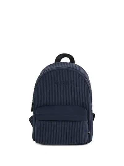 Bosswear Corduroy Backpack In Blue