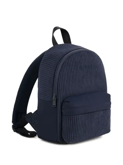 Bosswear Corduroy Backpack In Blue