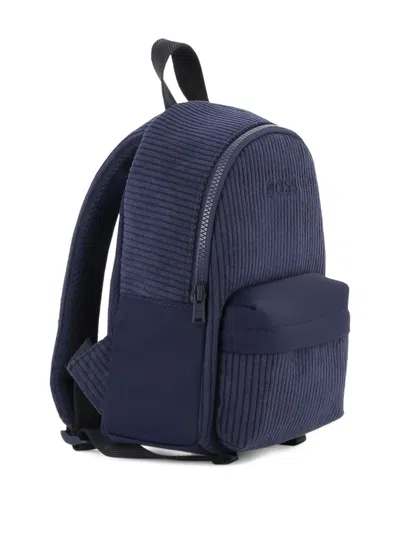 Bosswear Corduroy Backpack In Blue